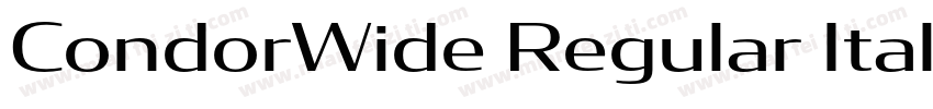 CondorWide Regular Italic字体转换